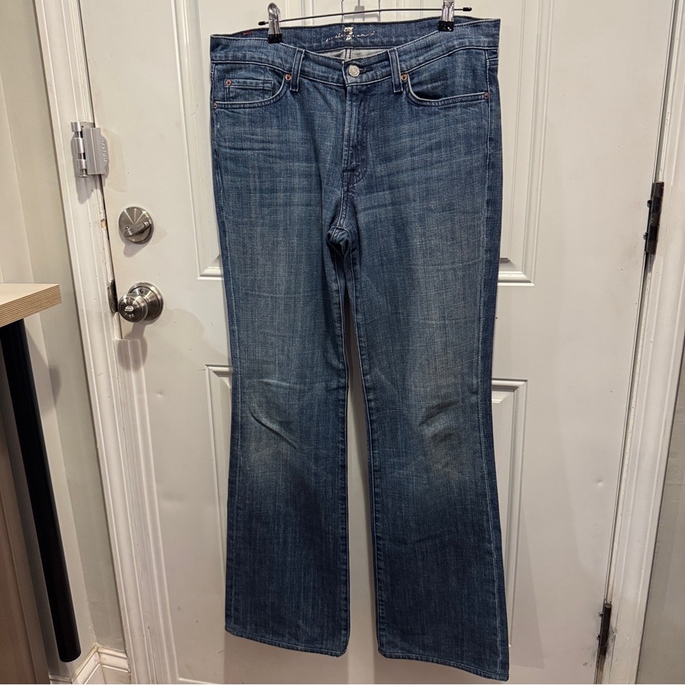 7 For All Mankind Women's Blue Boot Cut Jeans